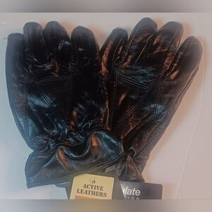 MEN'S SWANY THINSULATE LEATHER GLOVES, BLACK, L/XL